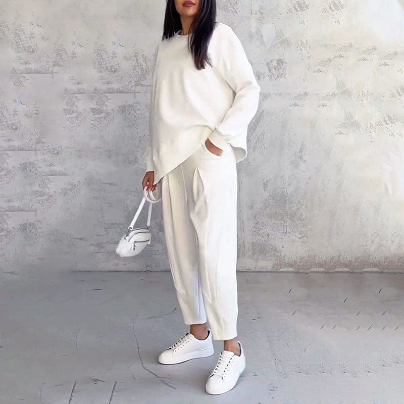 Janice – Two-Piece Round Neck Lounge Set