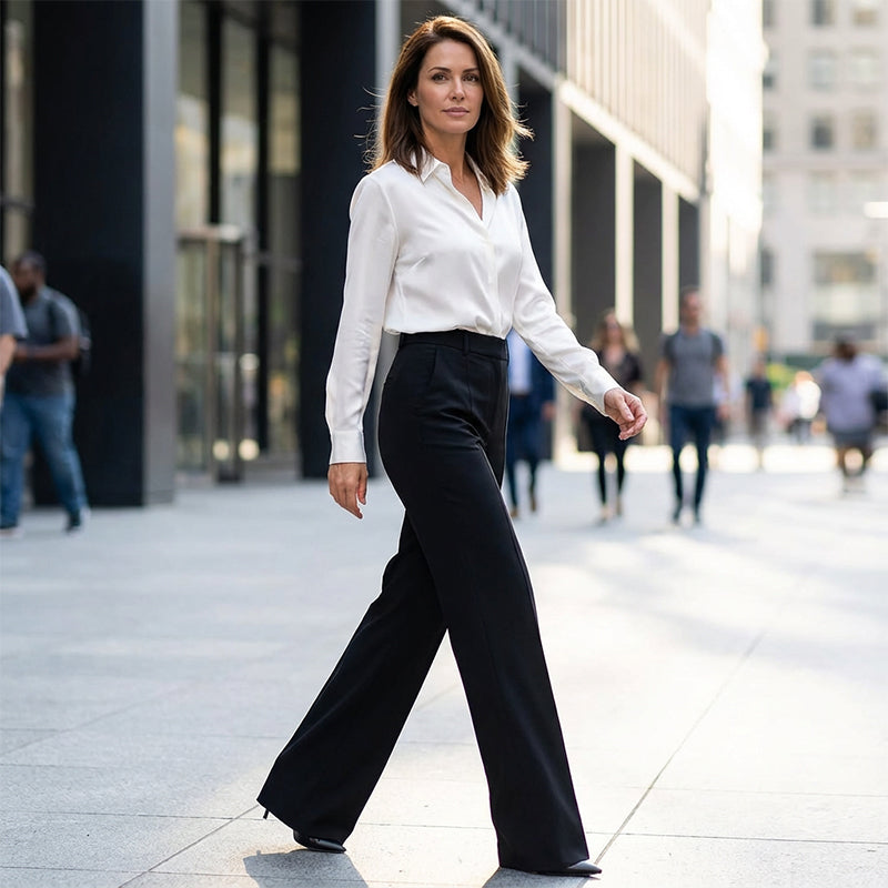 Elle - High-Waisted Tailored Pants
