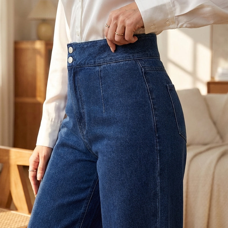Aria - High-Waist Wide Leg Jeans