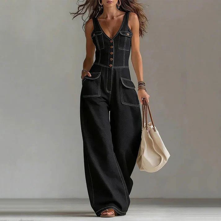 Nicolle - Sleeveless Denim Jumpsuit