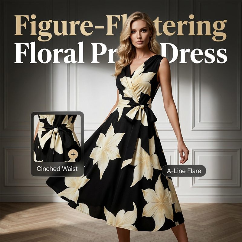 Mirana - Floral A-Line Dress