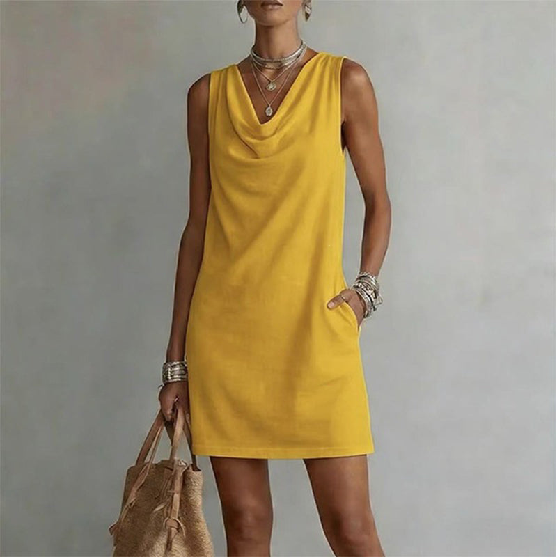 Jiona - Sleeveless Cowl Neck Dress