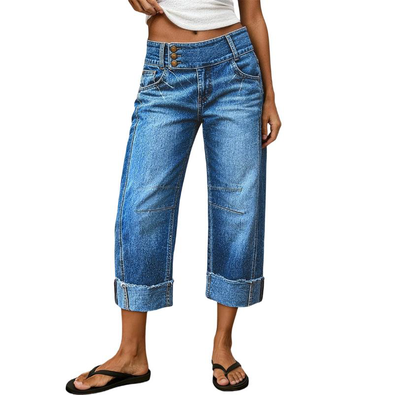Brielle - High Waist Wide Leg Jeans