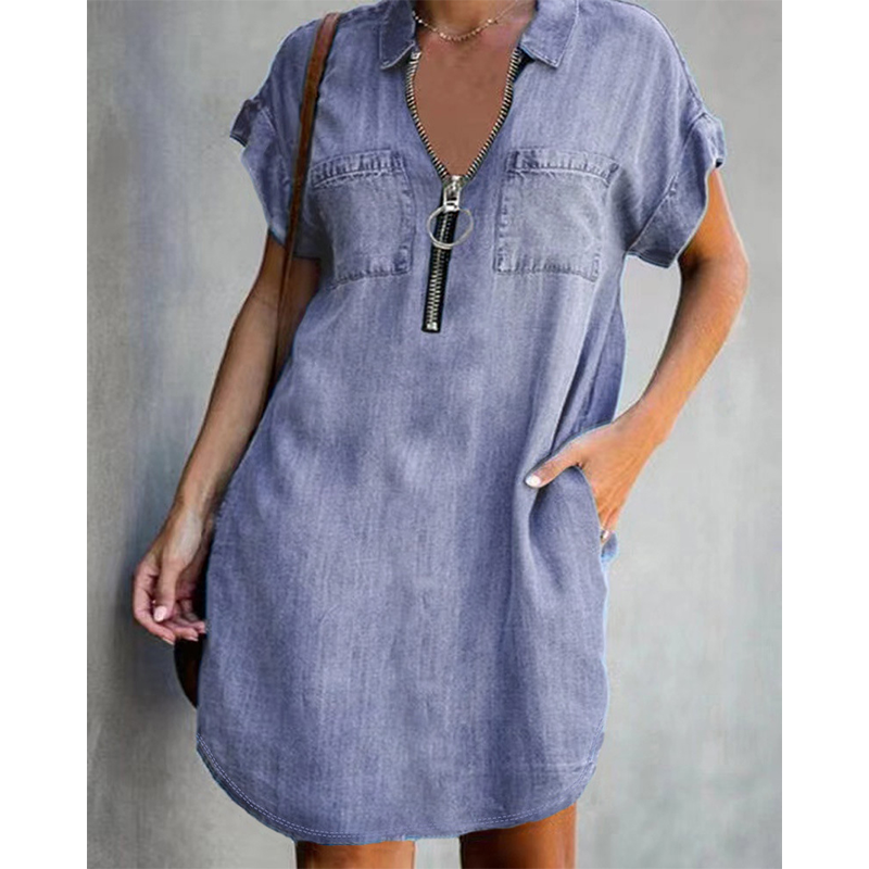 Clara - Relaxed Denim Shirt Dress