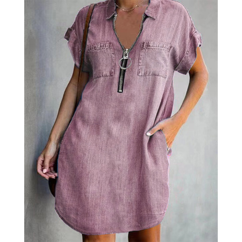Clara - Relaxed Denim Shirt Dress