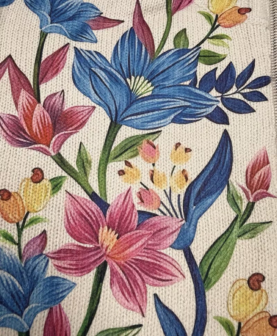 Darcy - Botanical Garden Floral Zip Cardigan
