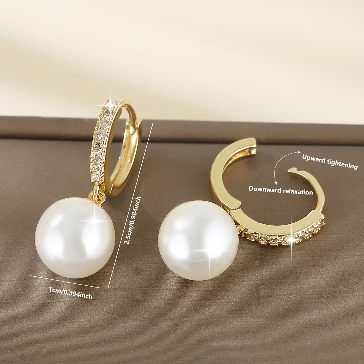 Jean - Geometric Pearl Drop Earrings