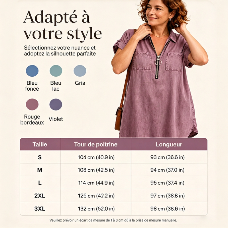 Clara - Relaxed Denim Shirt Dress