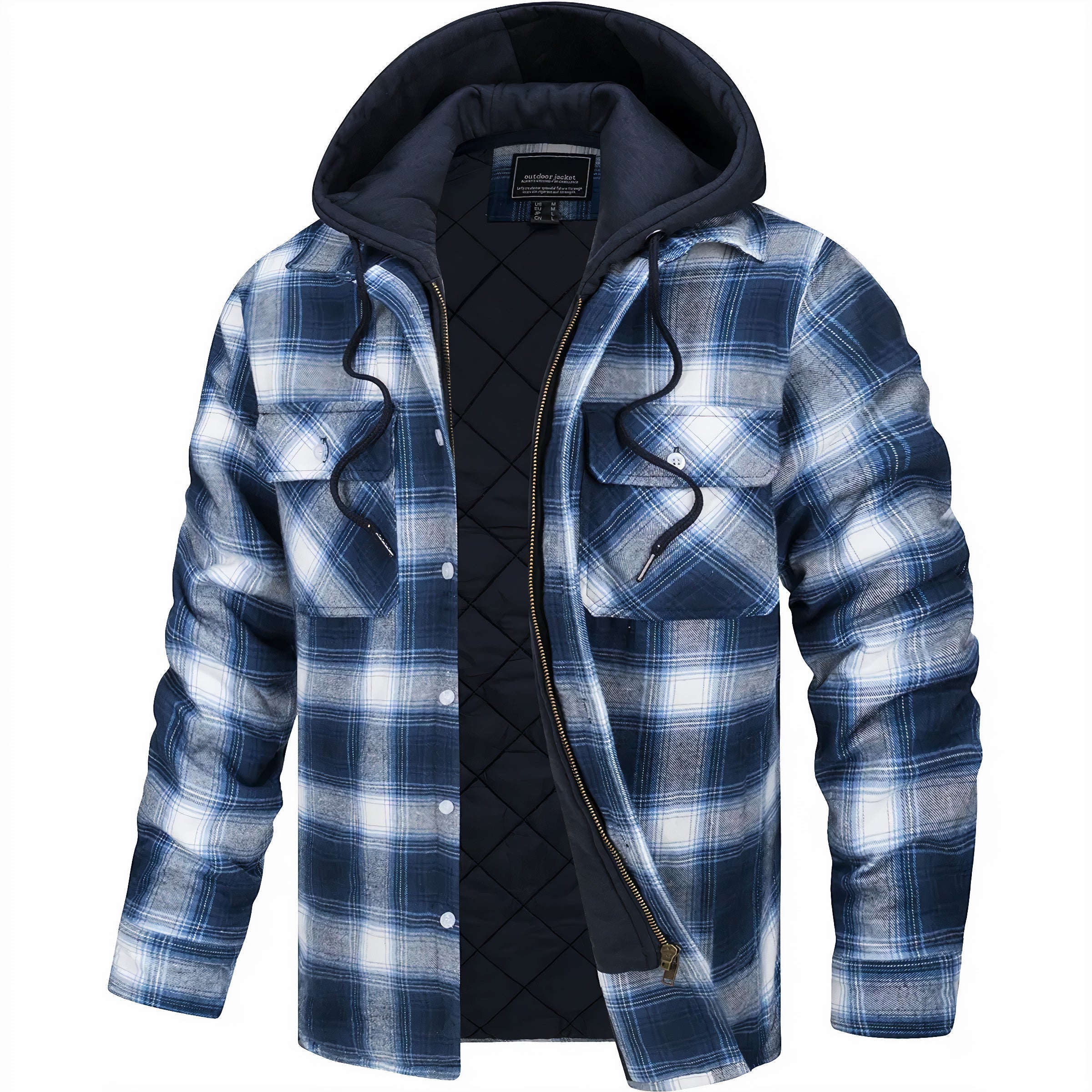 Kobe – Plaid Winter Jacket with Zipper