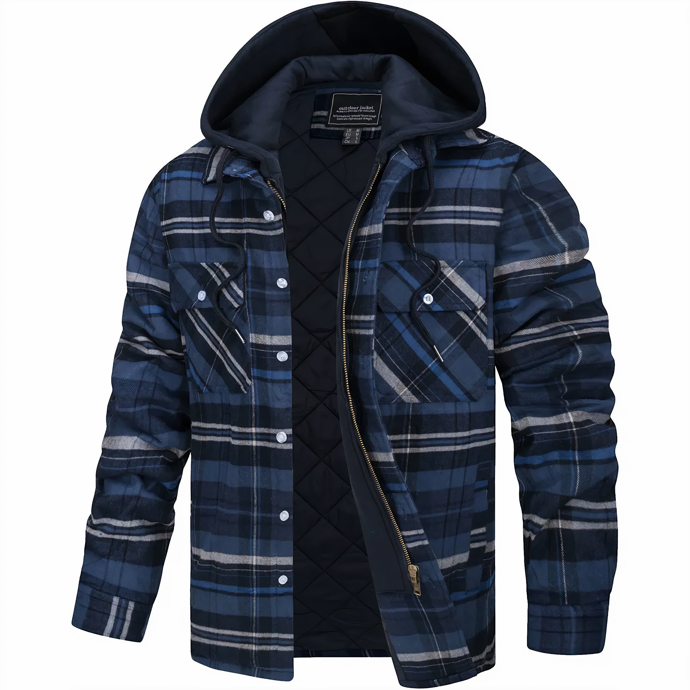 Kobe – Plaid Winter Jacket with Zipper