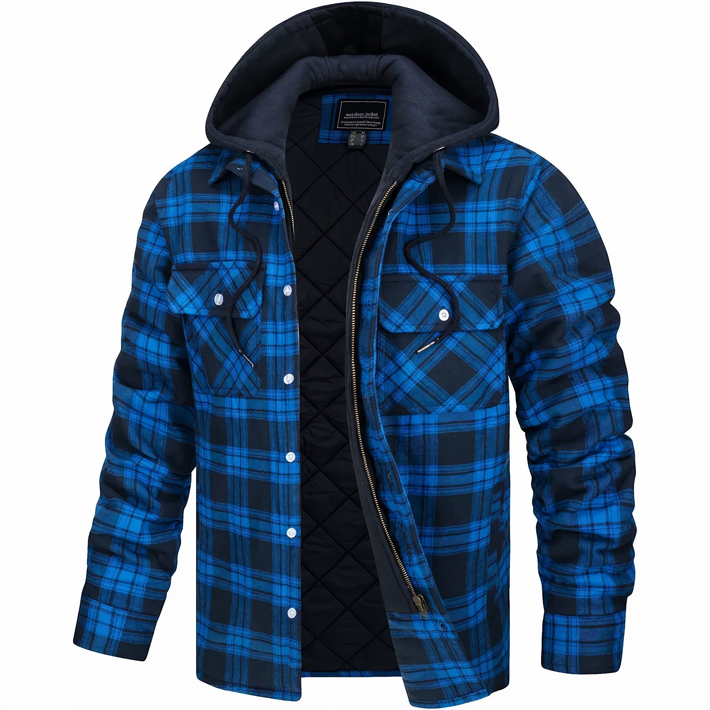 Kobe – Plaid Winter Jacket with Zipper