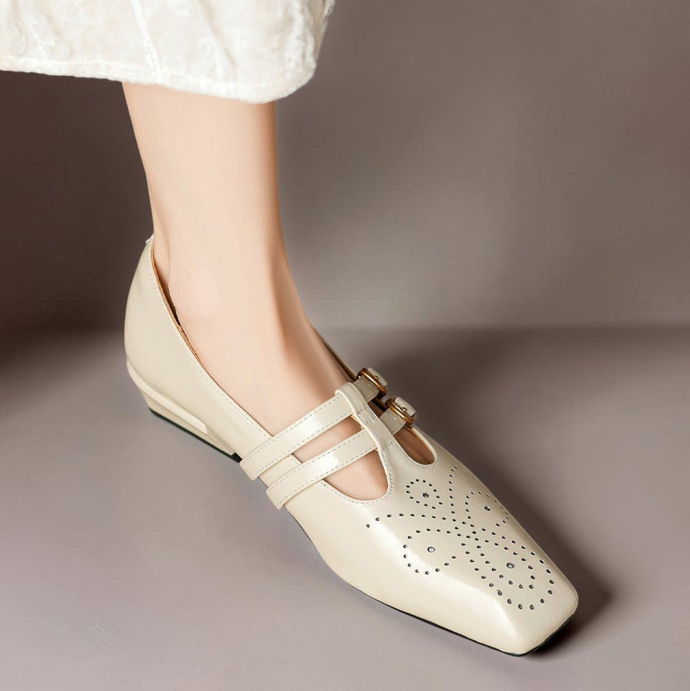 Sloan - Brogued Dual-Strap Mary Jane Pump