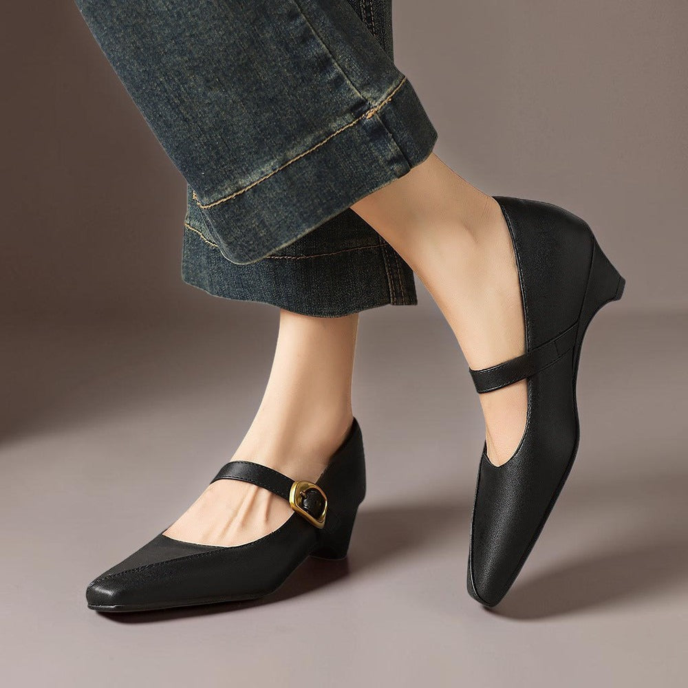Nola - Paneled Mary Jane Heel