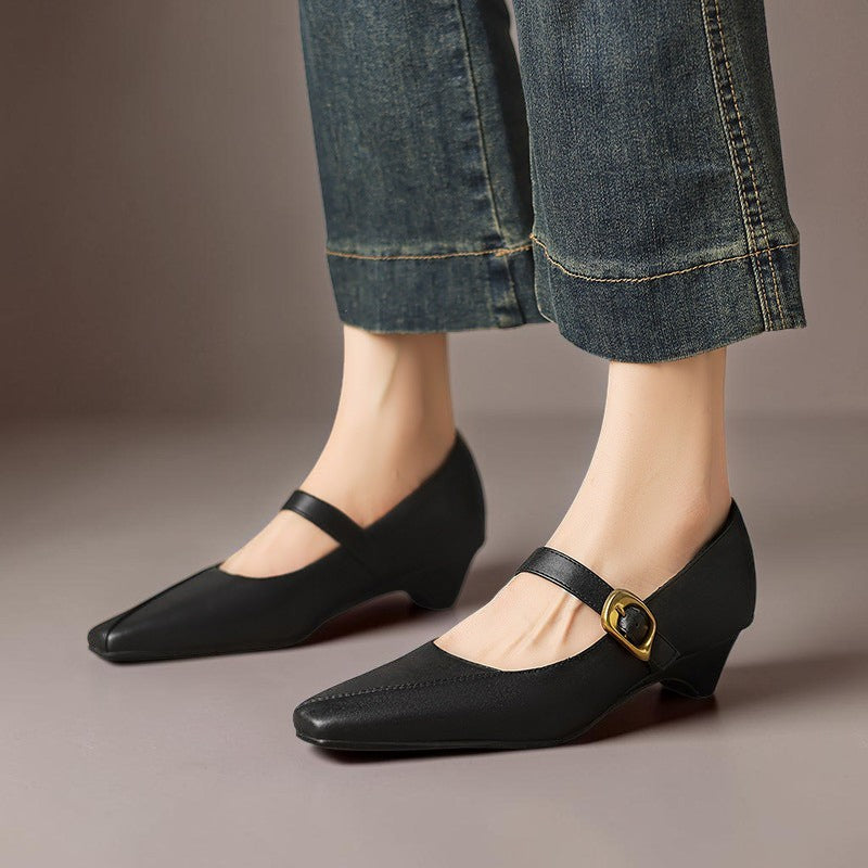 Nola - Paneled Mary Jane Heel