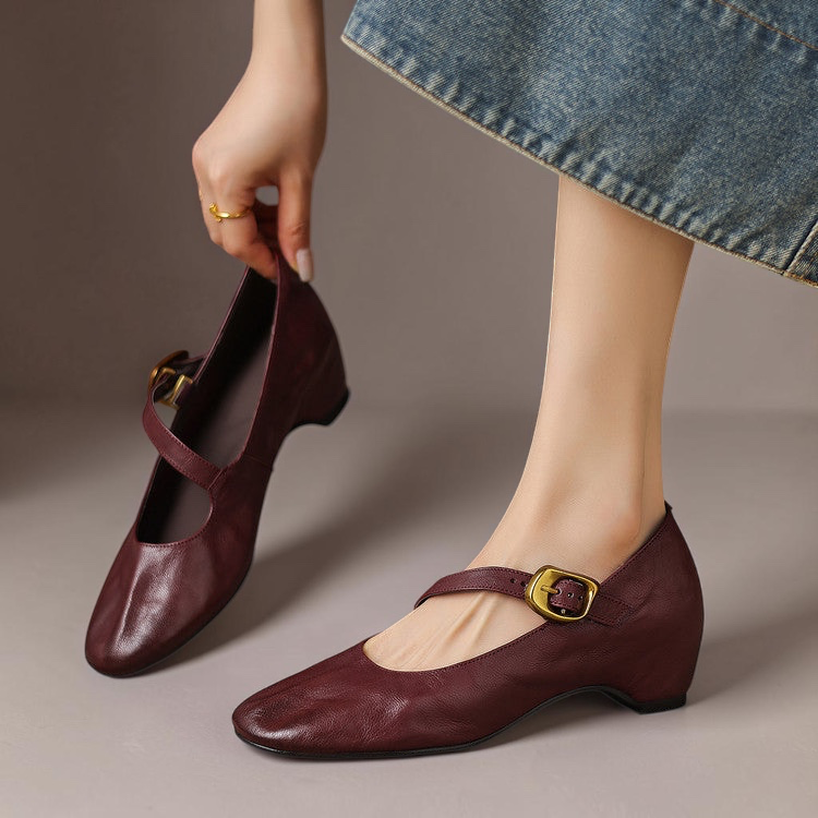Samira - Round-Toe Mary Jane Flat