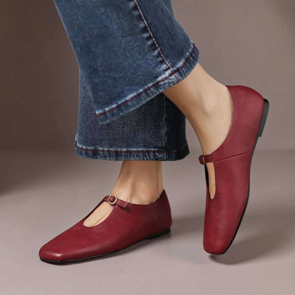 Laylani - High-Vamp Mary Jane Flat