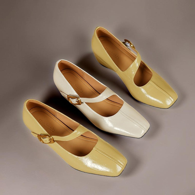 Iliana - Genuine Leather Mary Jane Heels
