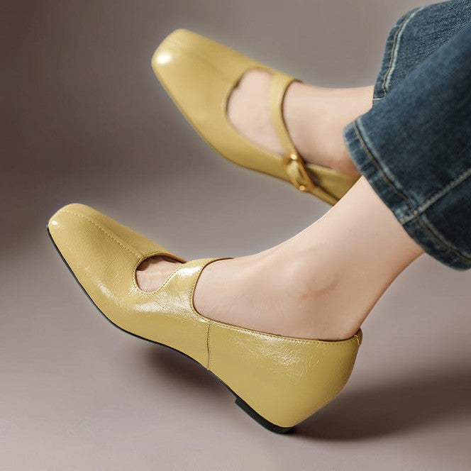 Iliana - Genuine Leather Mary Jane Heels