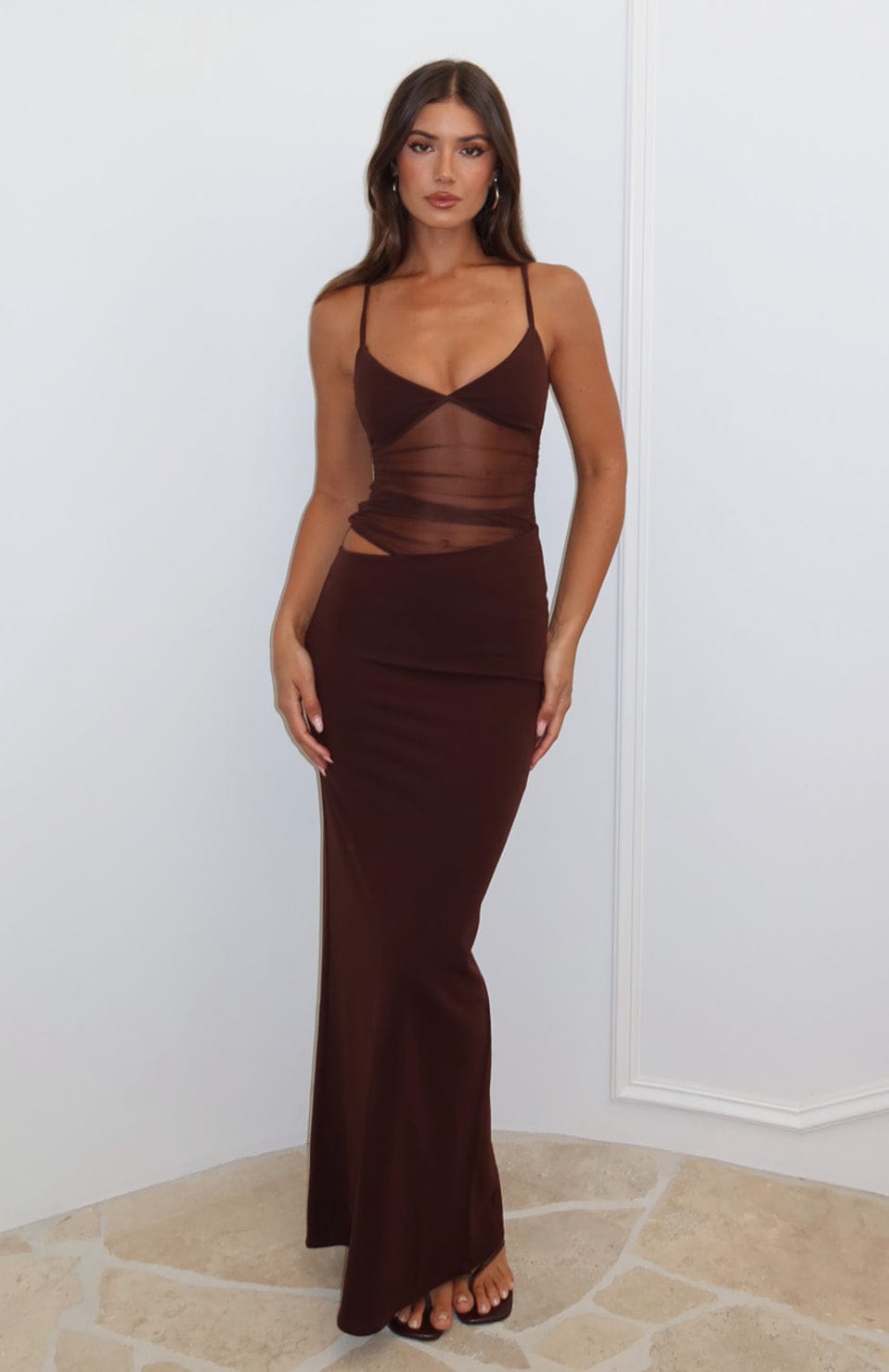 Lyca - Elegant Maxi Dress with Cut Outs