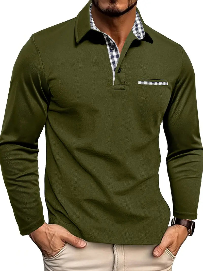 Ken – Slim Fit Long Sleeve Polo