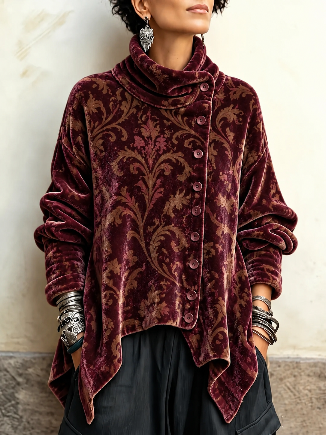 Evie - Vintage Velvet Top