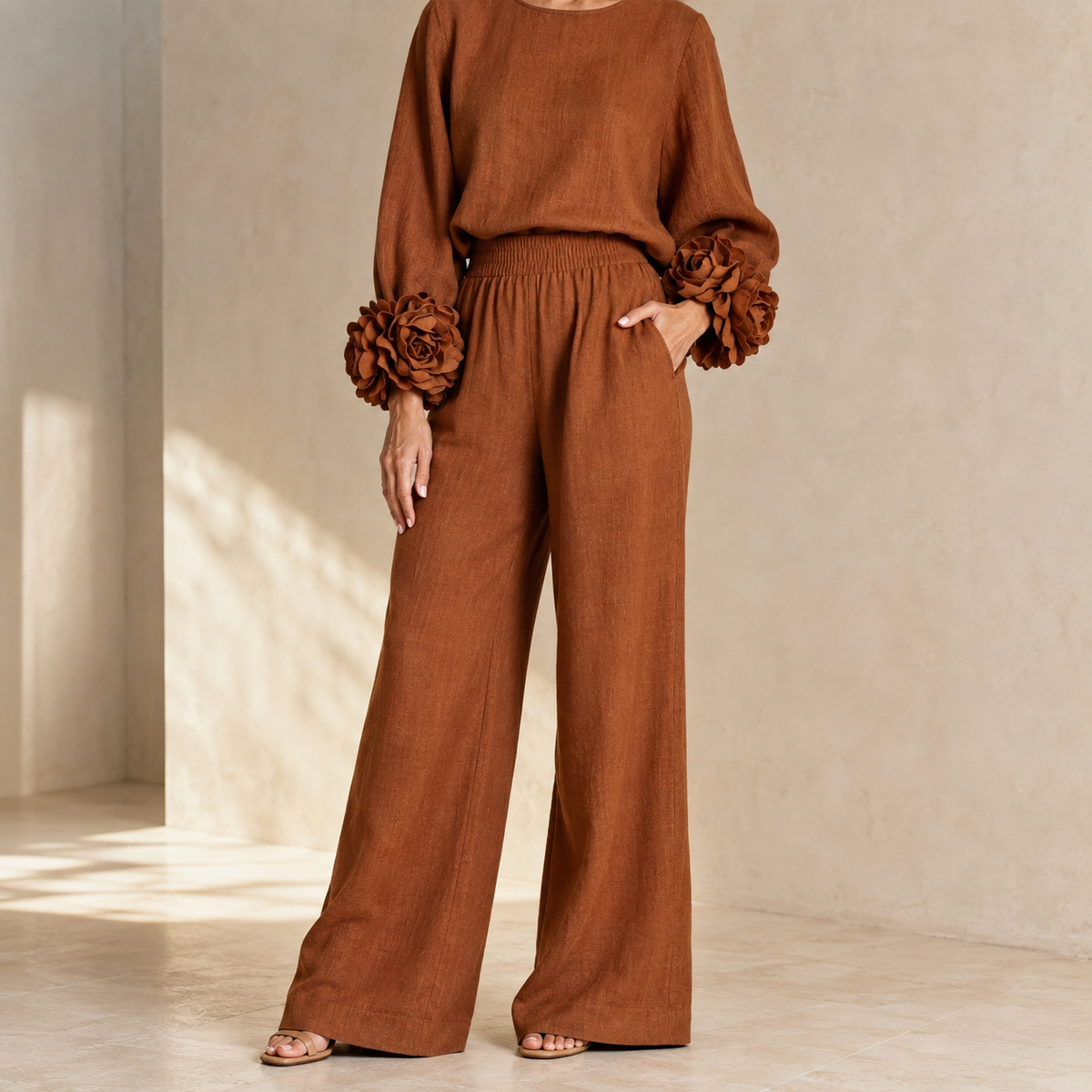 Mila - Linen Blend Two-Piece Set