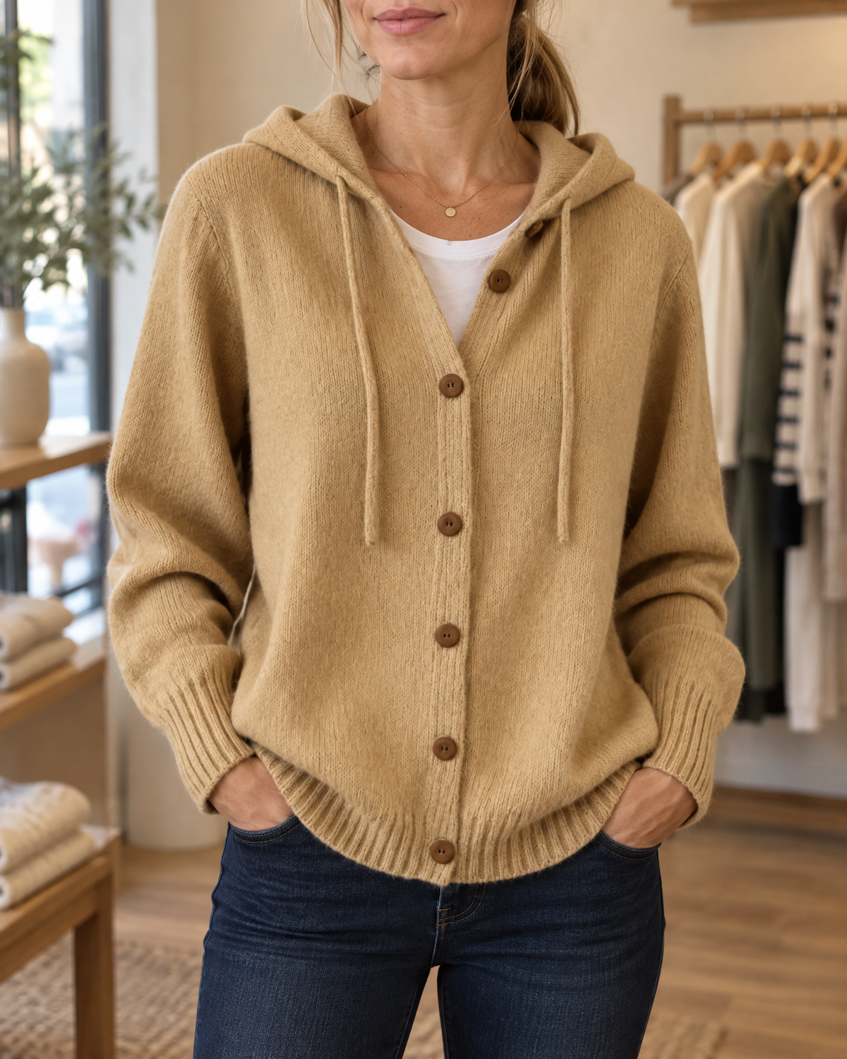 Nyla - Hooded Knit Cardigan