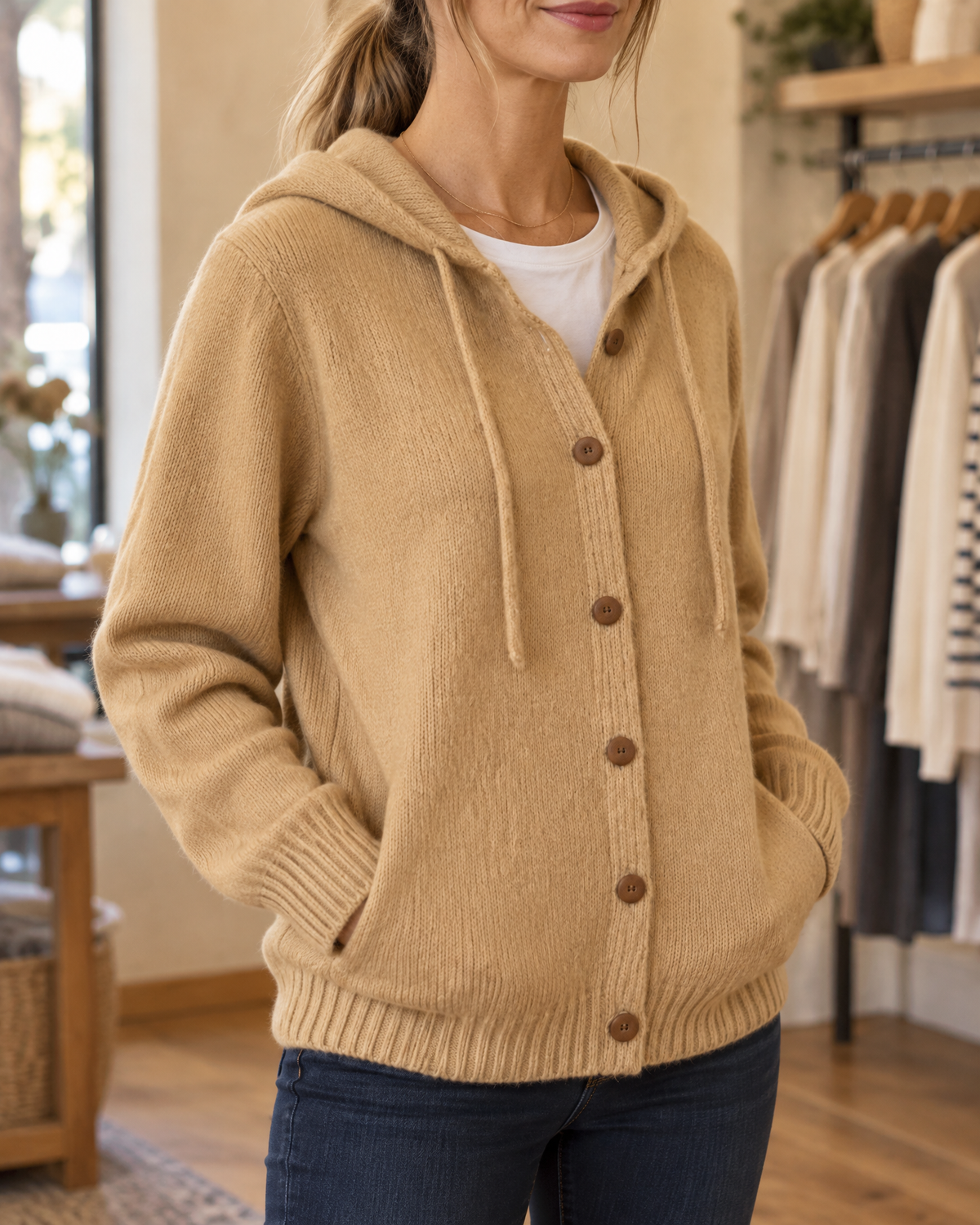 Nyla - Hooded Knit Cardigan