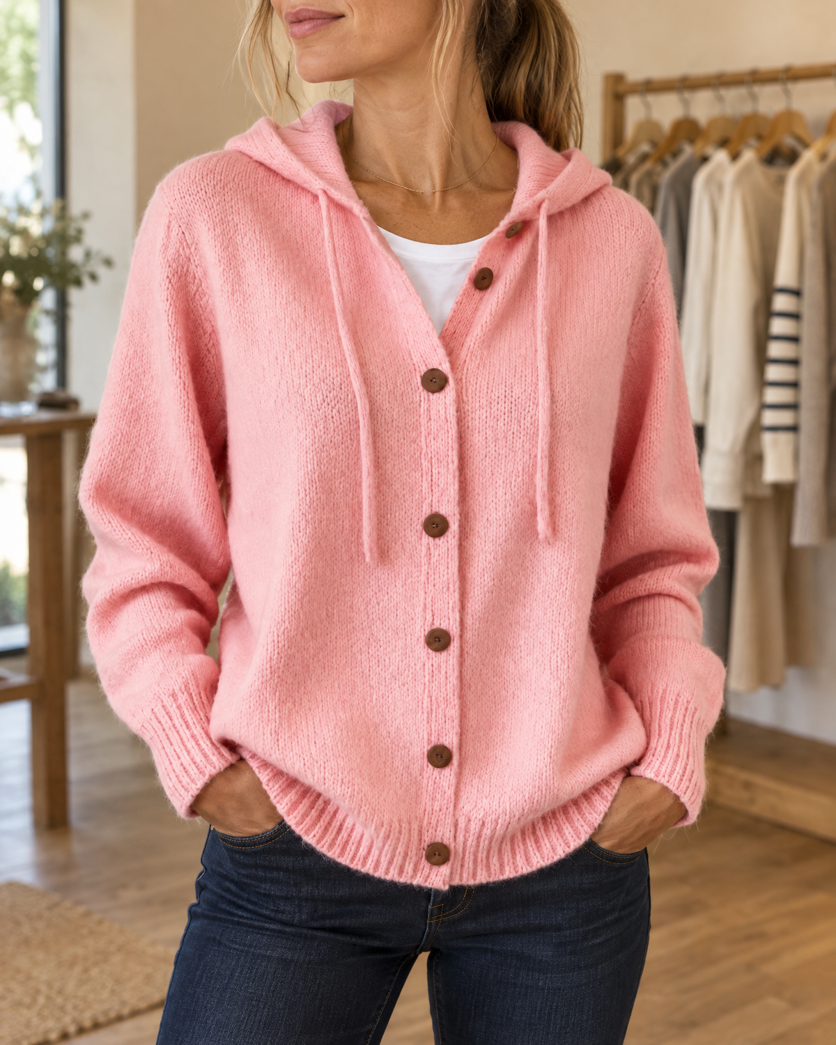 Nyla - Hooded Knit Cardigan