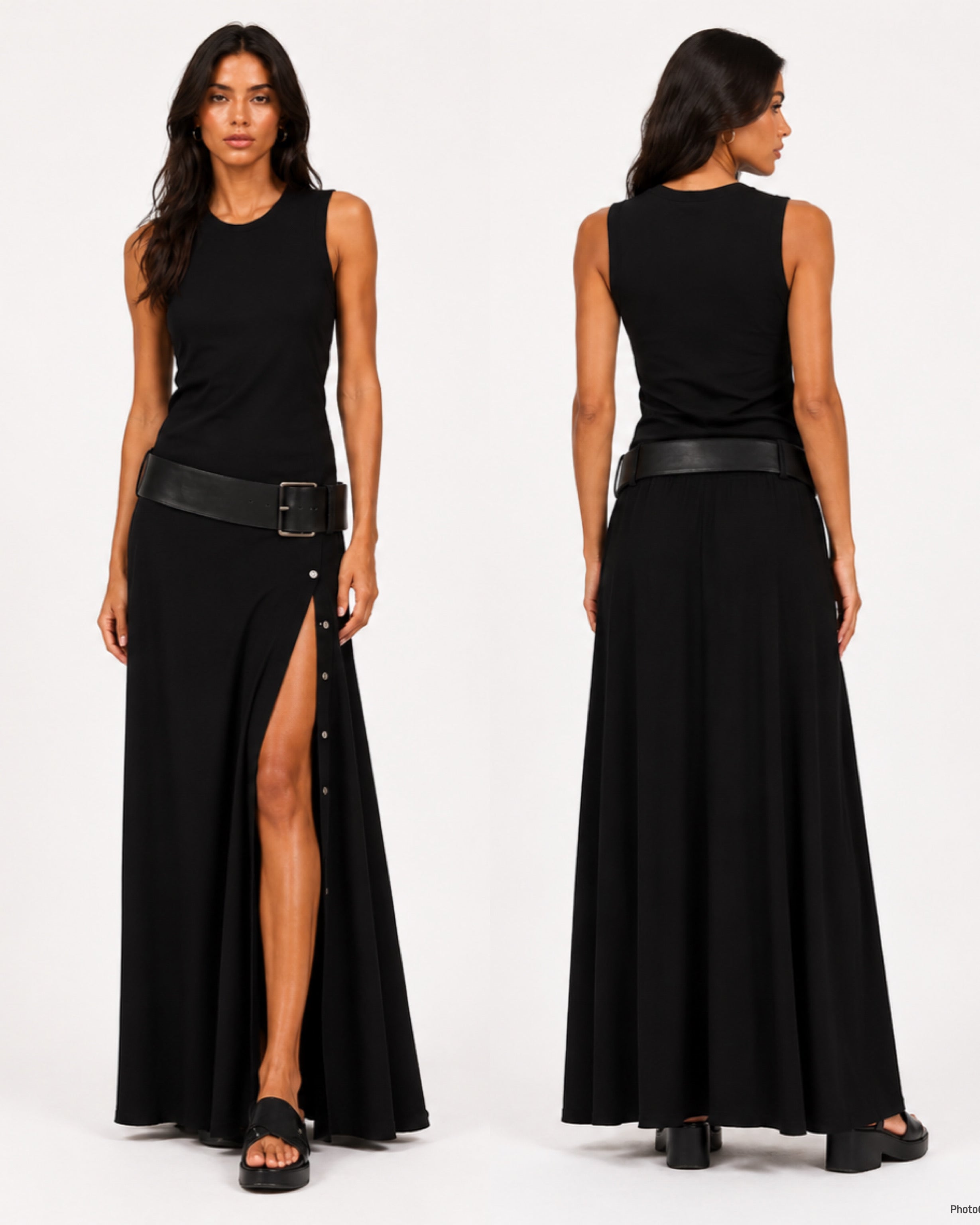 Alessia - Stretch Viscose Maxi Dress
