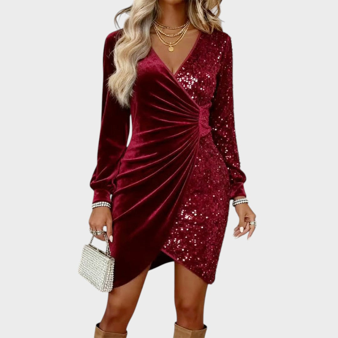 Catrine – Sparkling Velvet Midi Dress