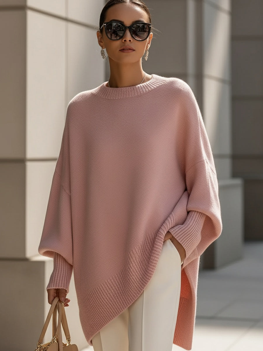 Ximena - Oversized Draped Wide-Neck Sweater