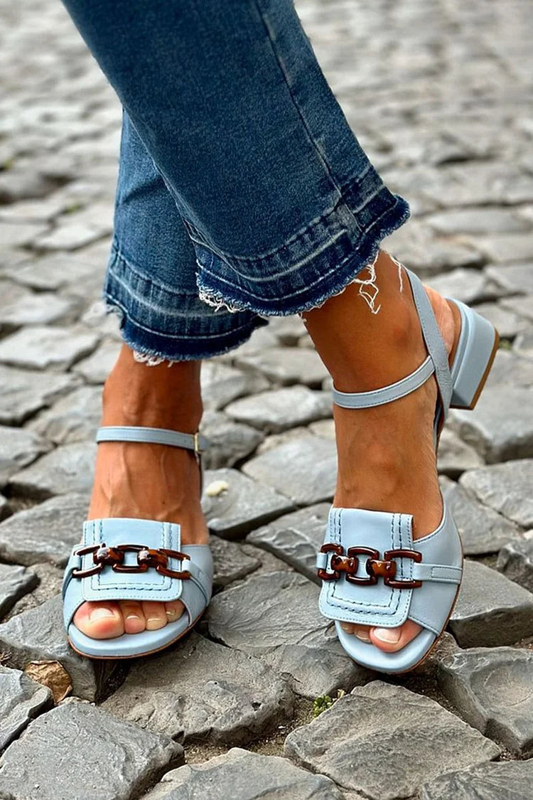 Amie - Light Blue Heeled Sandals