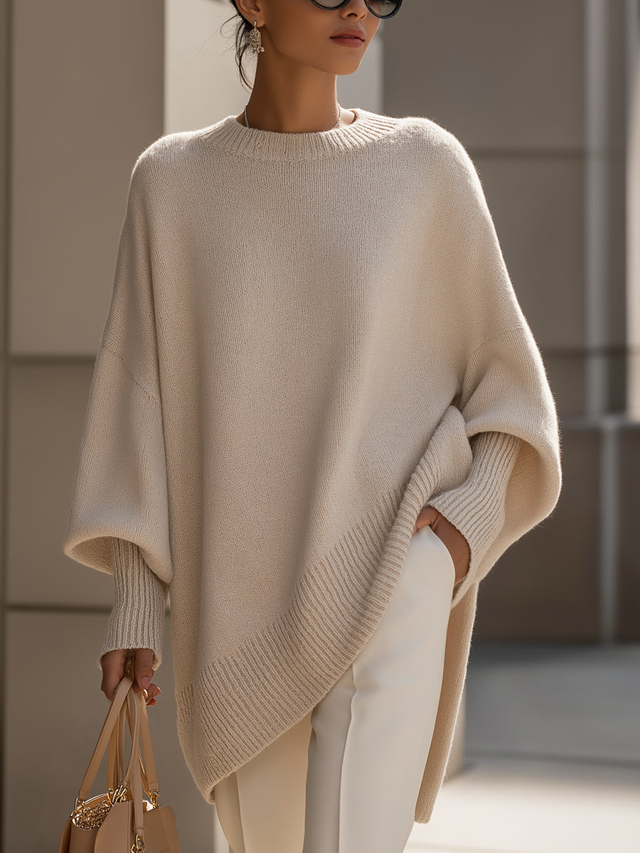 Ximena - Oversized Draped Wide-Neck Sweater