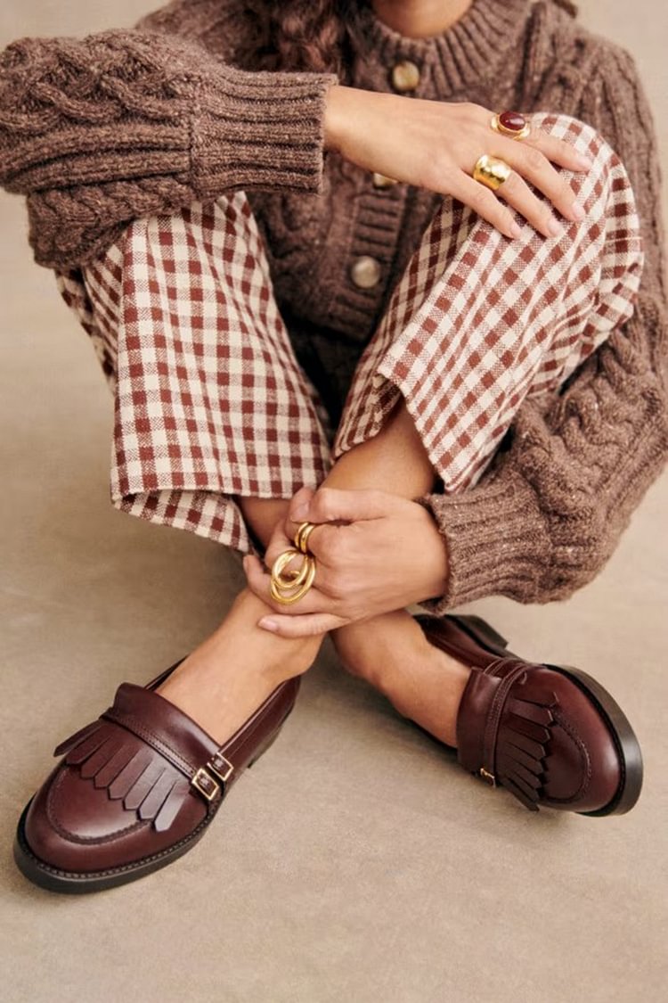 Siena – Brown Loafers with Buckle and Strap
