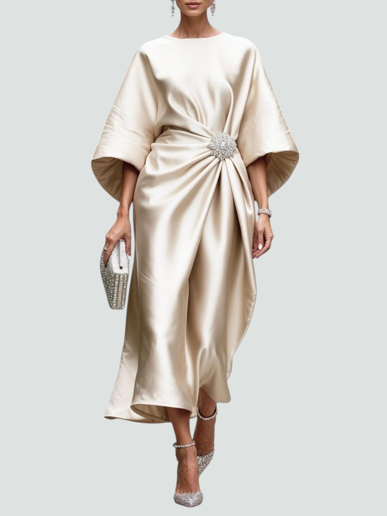 Tricia – Elegant Satin Maxi Dress