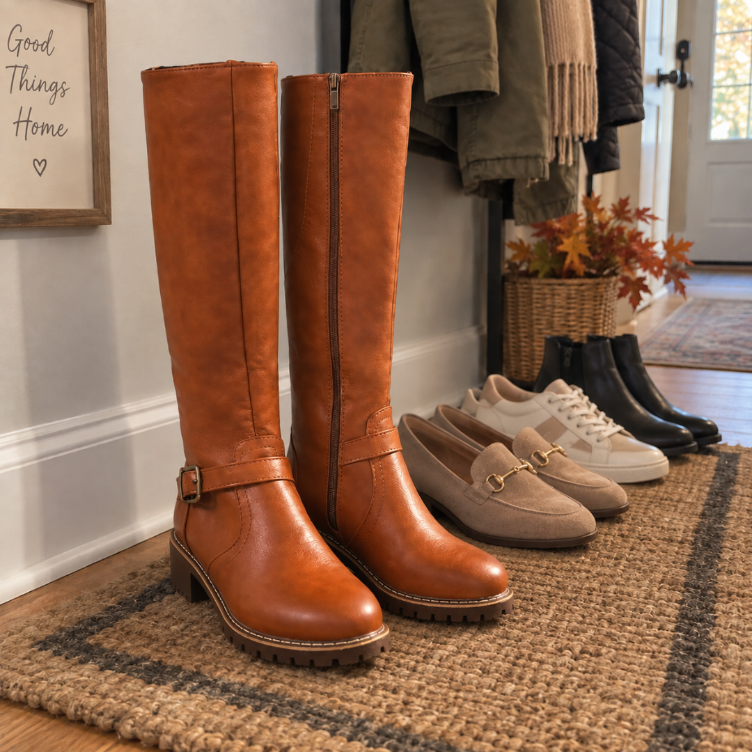 Wrenley - Supportive Leather Buckle Boots