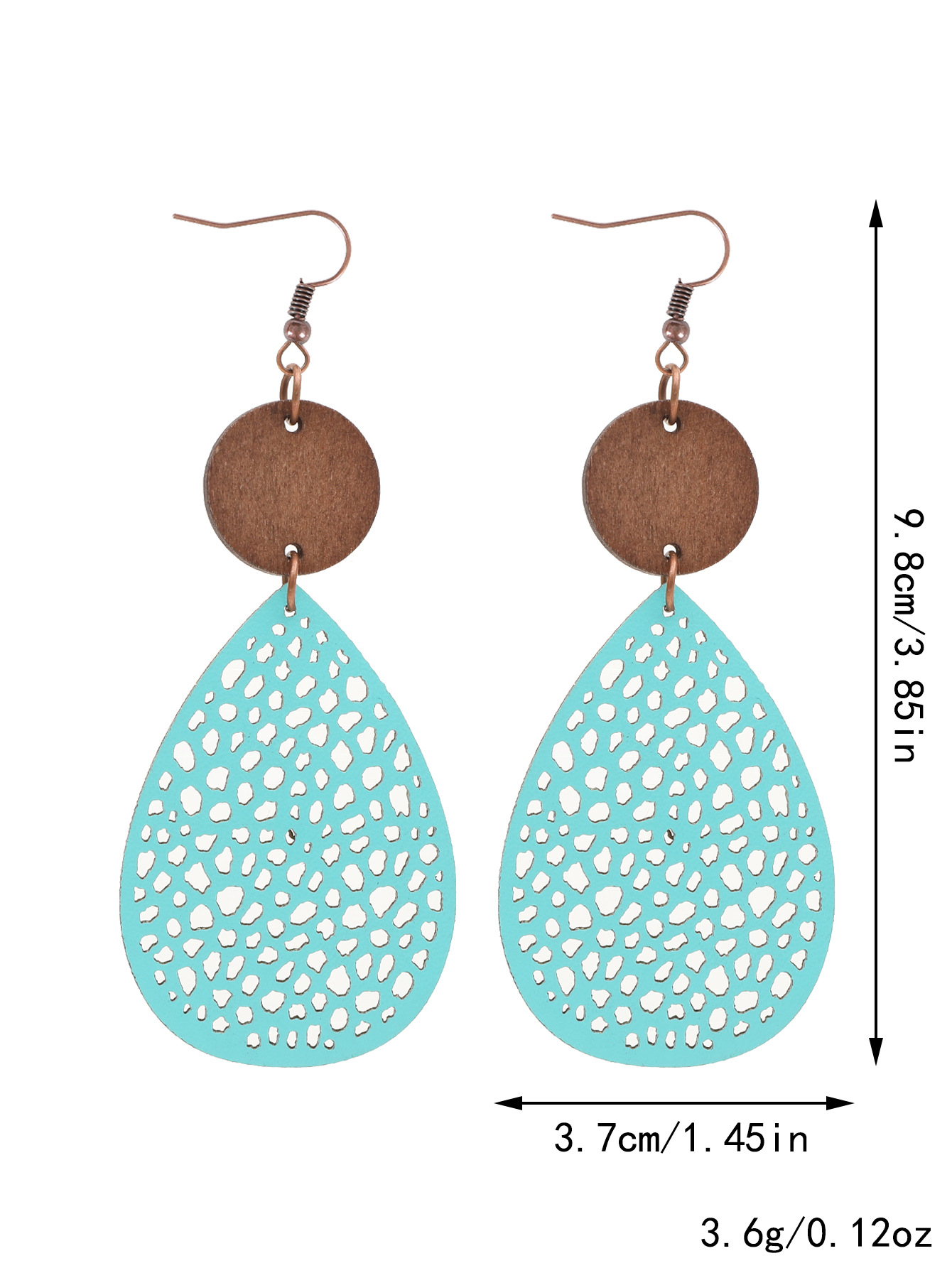 Eliana - Vintage Style Hollow-Out PU Leather Drop Earrings