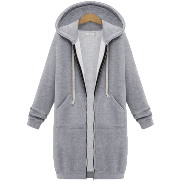 Agnes – Long Fleece Hooded Jacket