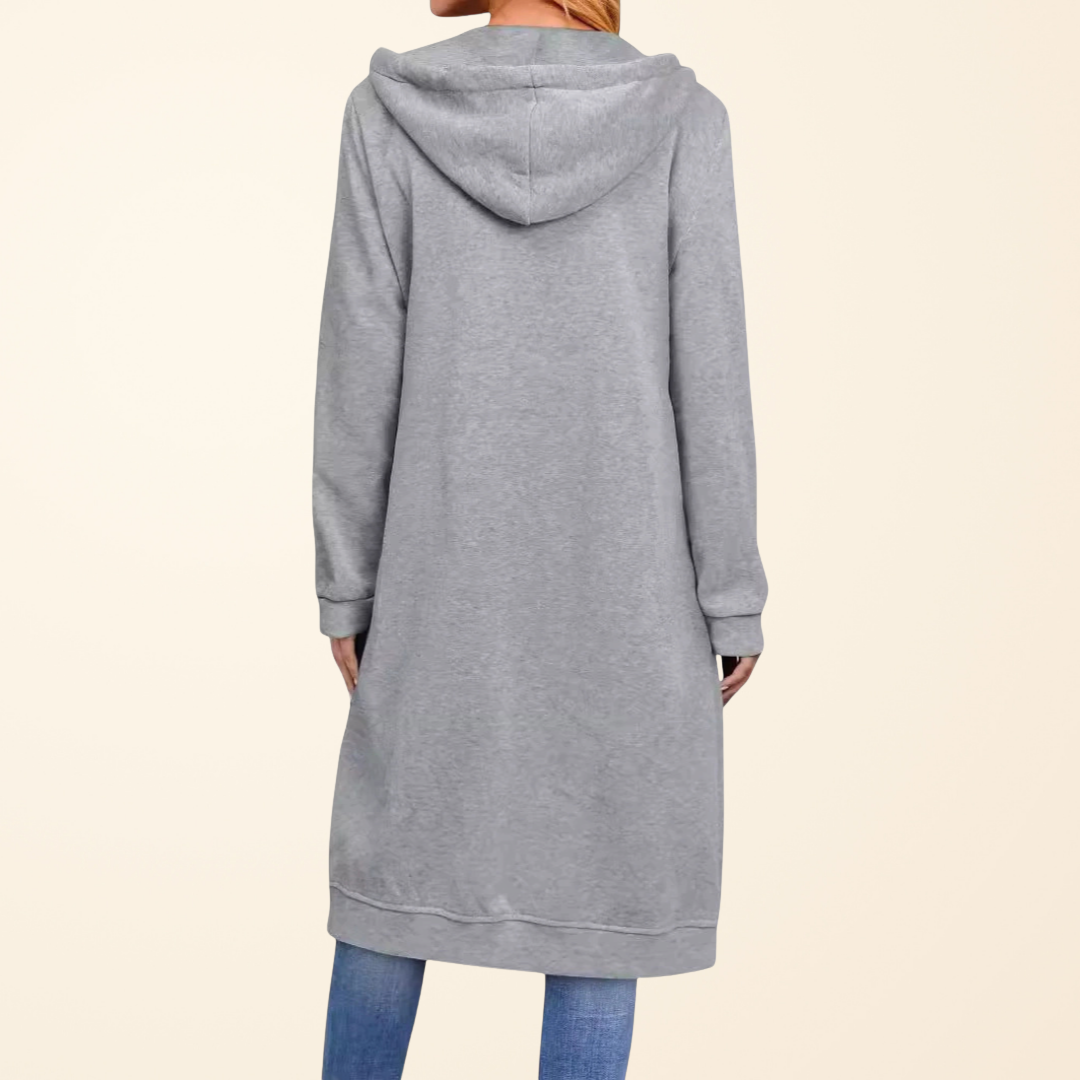 Madelyn - Relaxed Zip-Up Longline Cardigan