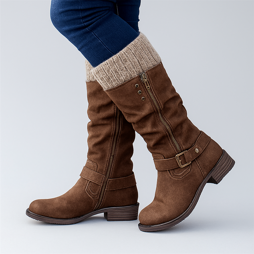 Esther - Elegant Supportive Buckle Boots