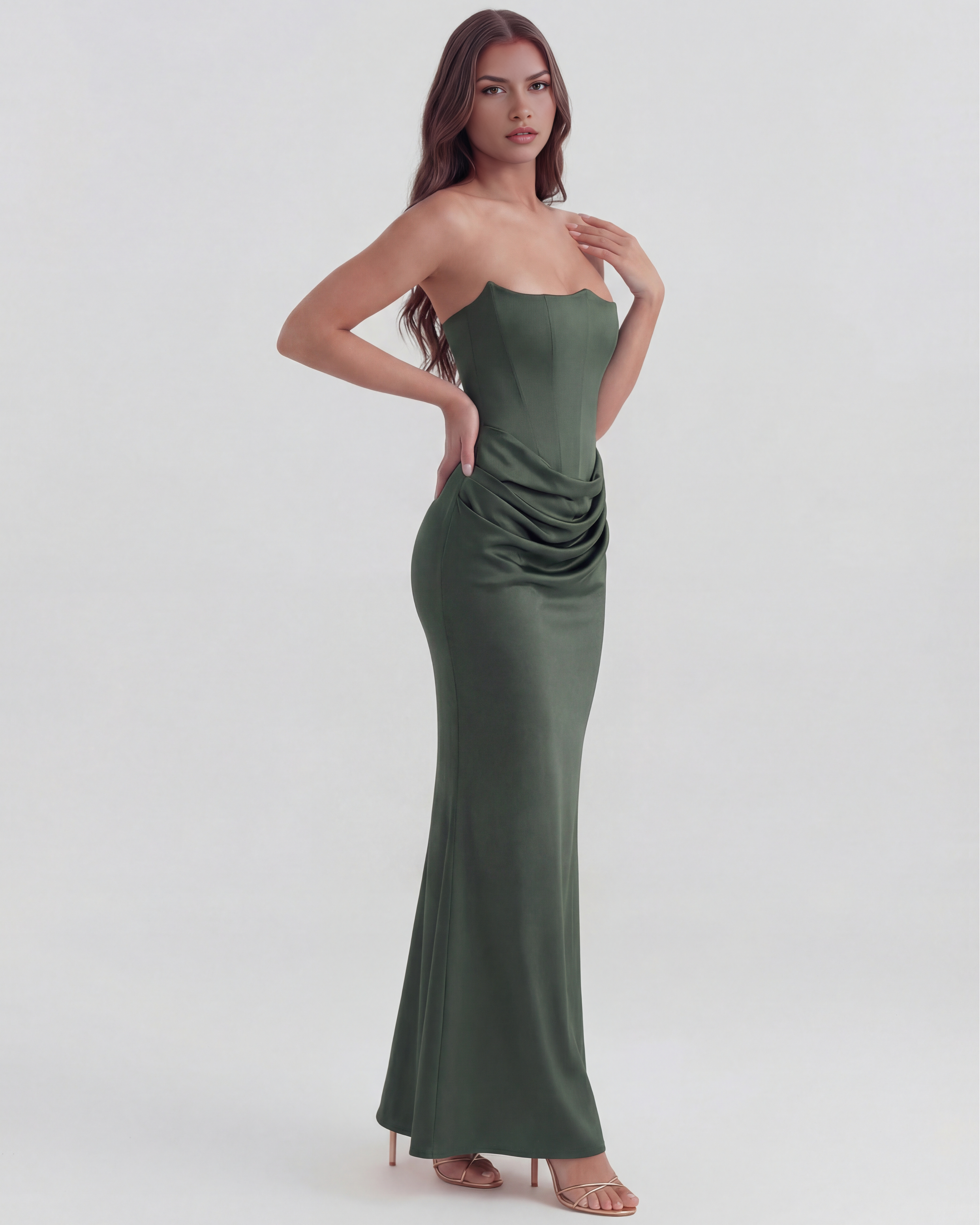 Yona - Elegant Corset Maxi Dress