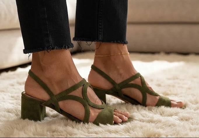 Kendra - Geometric Heeled Sandals