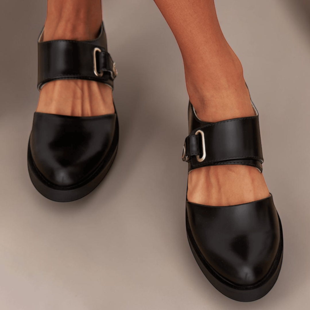 June - Adjustable Strap Mary Jane Flats