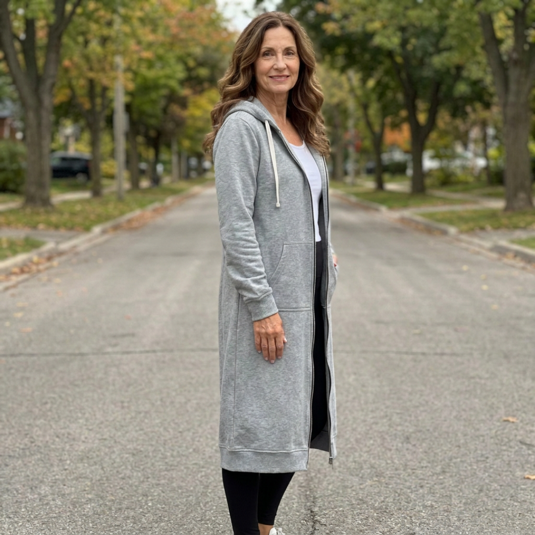 Madelyn - Relaxed Zip-Up Longline Cardigan