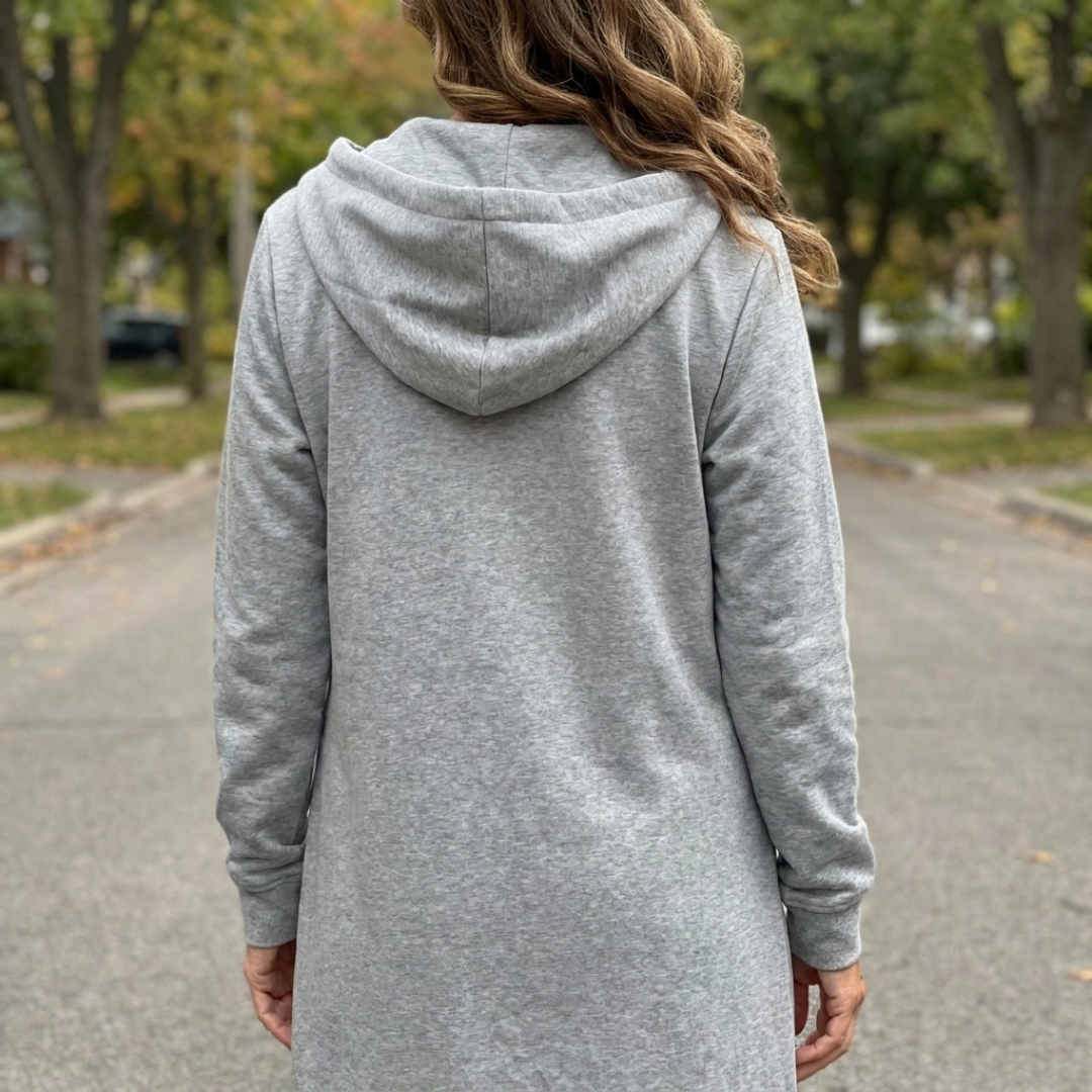 Madelyn - Relaxed Zip-Up Longline Cardigan
