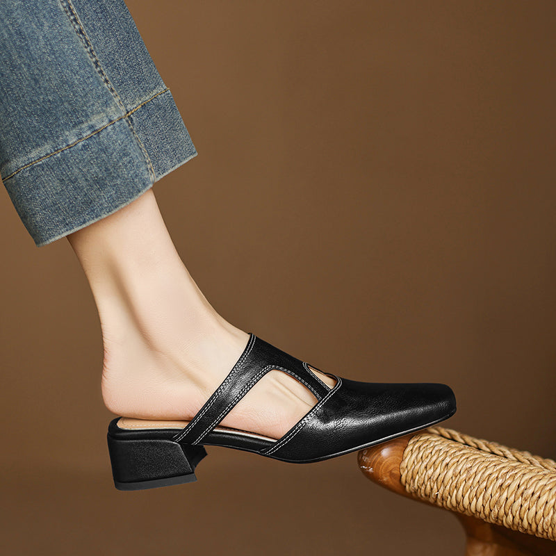 Zelda - Genuine Leather Mules