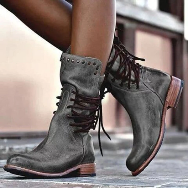 Clara - Vintage Lace-Up Boots