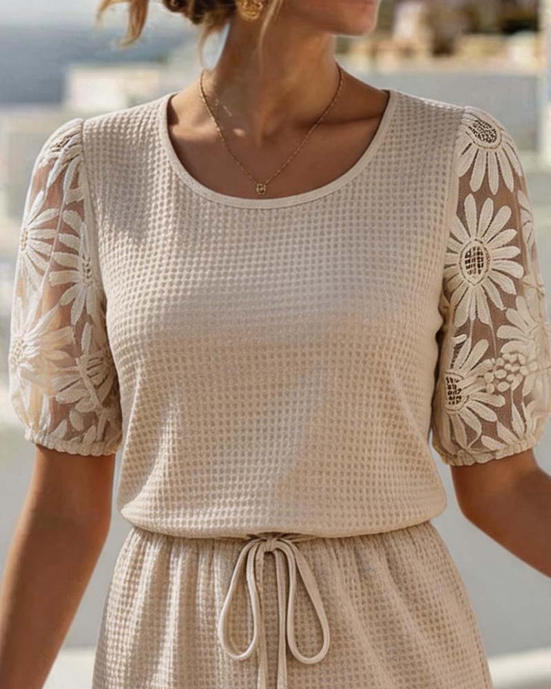 Deena - Waffle Knit Casual Dress