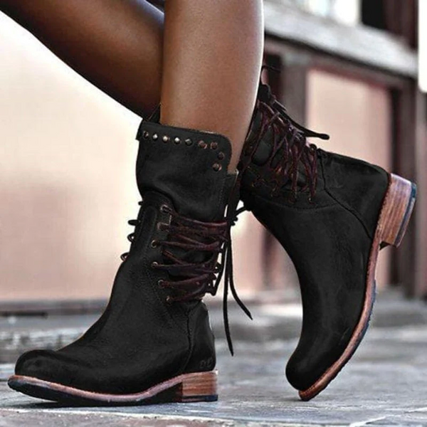Clara - Vintage Lace-Up Boots